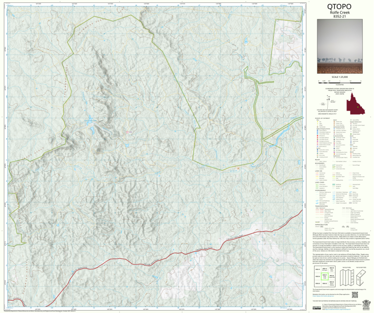 Rolfe Creek (8352-21) Map by Department of Natural Resources and Mines ...