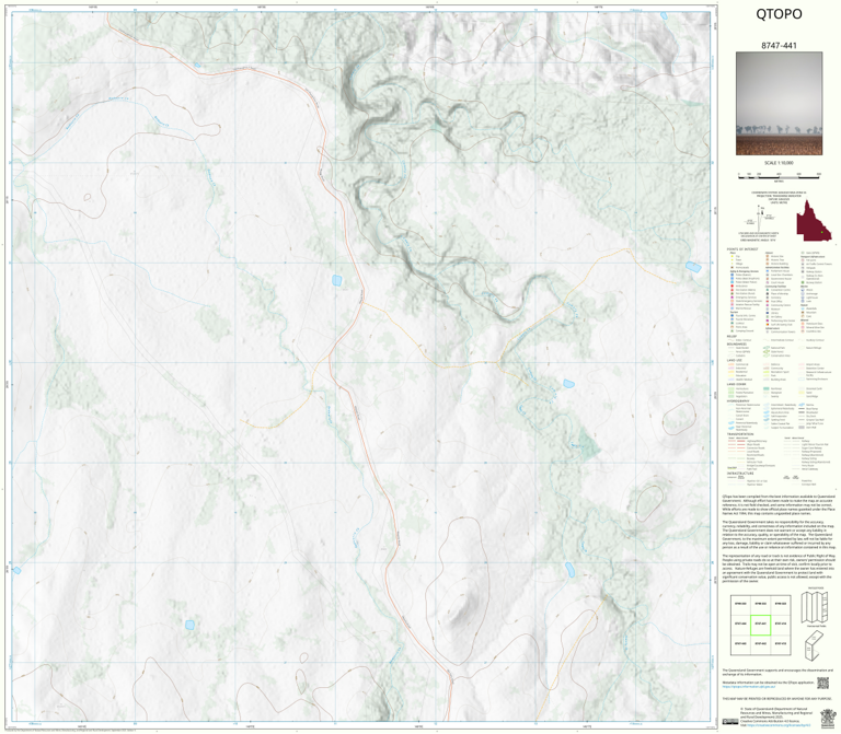 Ropers Peak (8747-441) Map by Department of Natural Resources and Mines ...