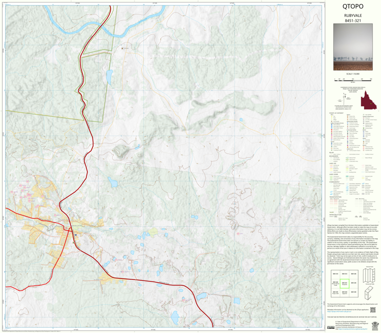Rubyvale Hotel Map Rubyvale (8451-321) Map by Department of Natural Resources and Mines ...