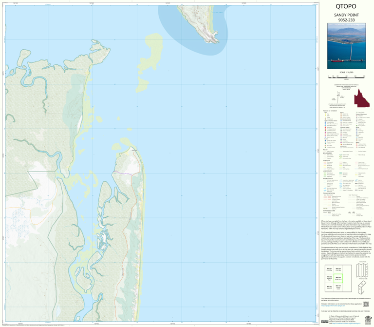 Sandy Point (9052-233) Map by Department of Natural Resources and Mines ...
