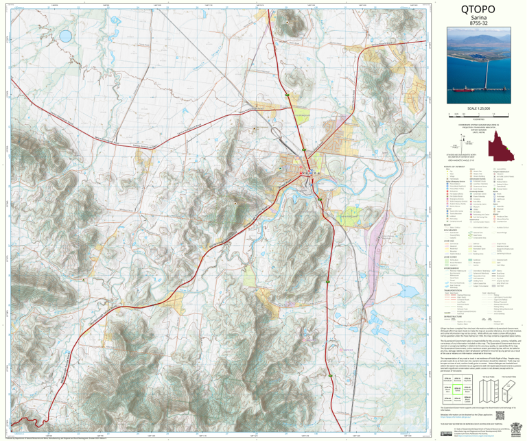 Sarina (8755-32) Map by Department of Natural Resources and Mines ...