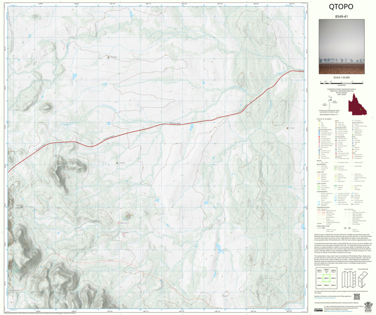Springsure (8549-41) Map by Department of Natural Resources and Mines ...