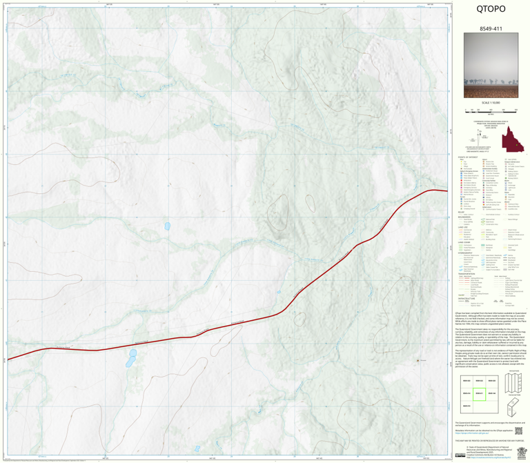 Springsure (8549-411) Map by Department of Natural Resources and Mines ...