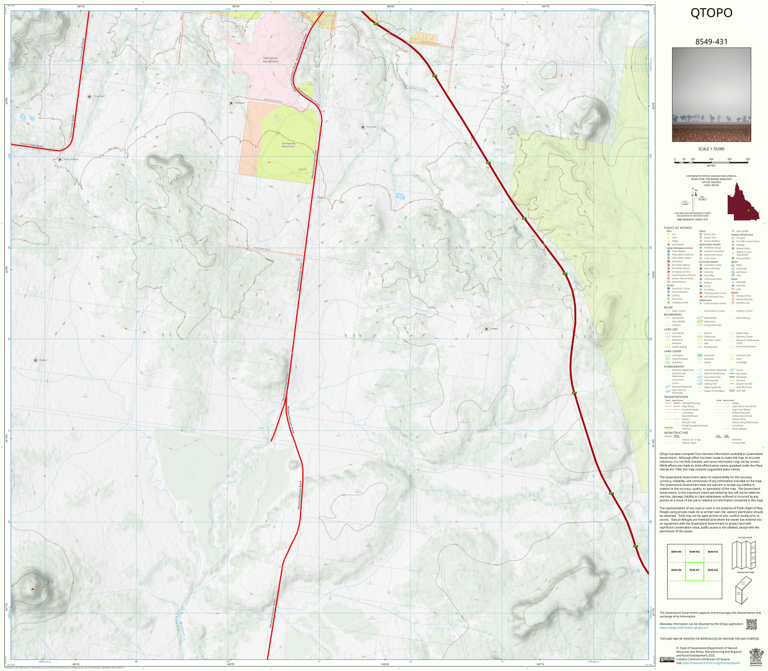 Spring Rudge Map Springsure (8549-431) Map by Department of Natural Resources and Mines ...