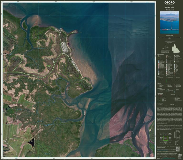 ST HELENS (8656-242i) Map by Department of Natural Resources and Mines ...