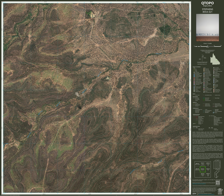 STEPHENS (8553-321i) Map by Department of Natural Resources and Mines ...