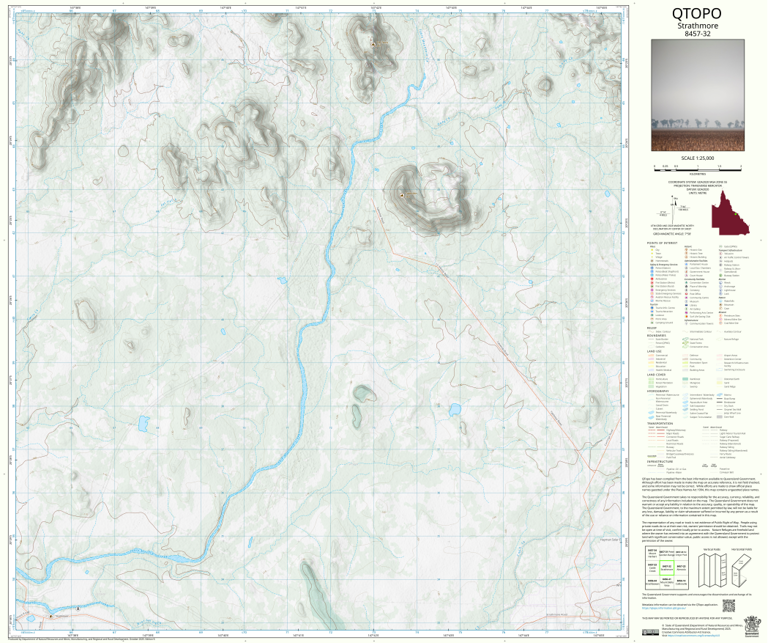 Strathmore (8457-32) Map by Department of Natural Resources and Mines ...