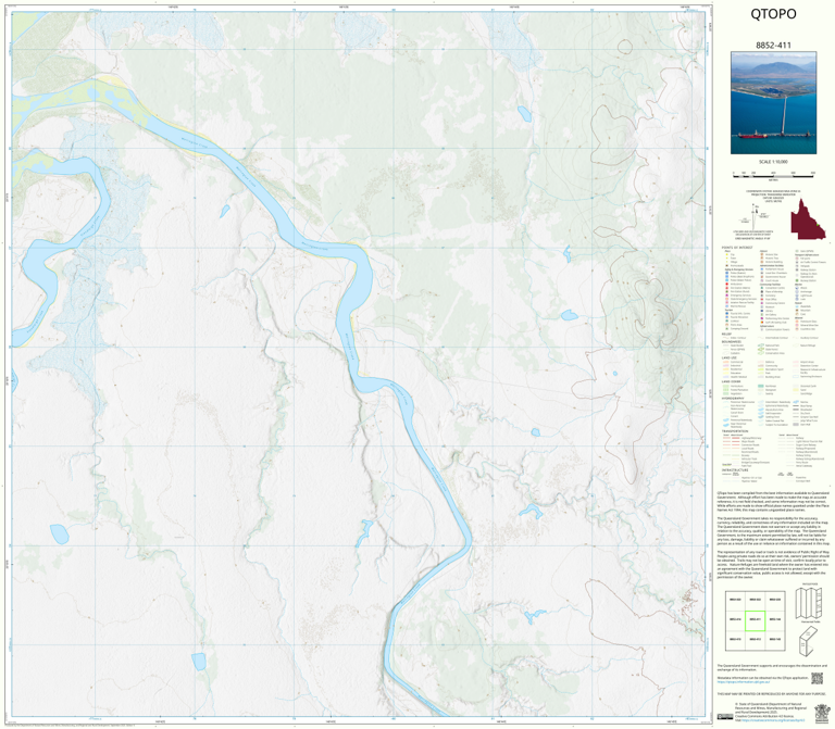 Styx (8852-411) Map by Department of Natural Resources and Mines ...
