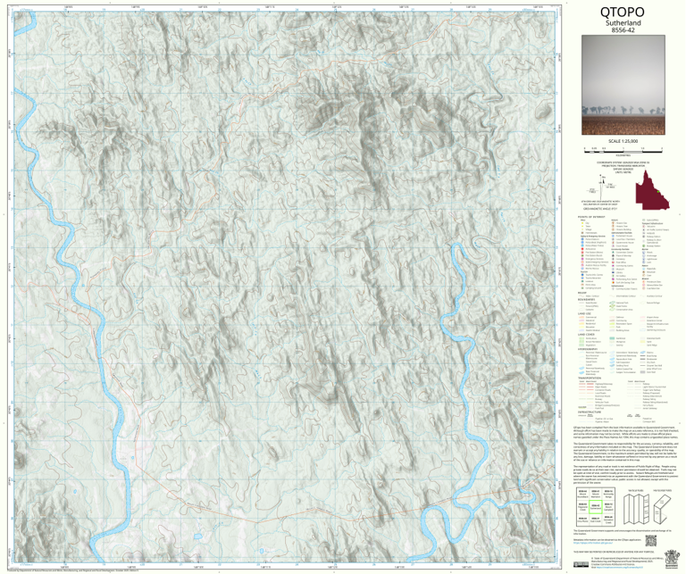 Sutherland (8556-42) Map by Department of Natural Resources and Mines ...