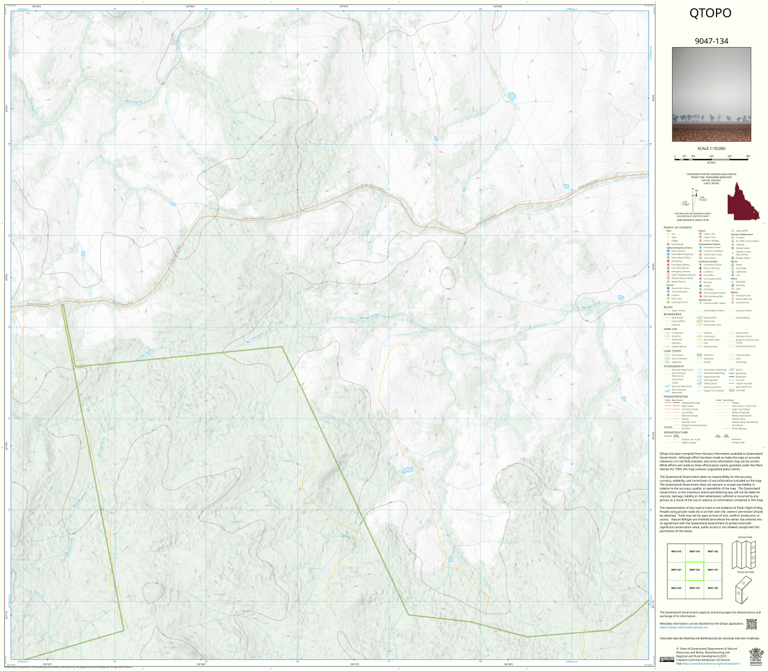 Tandora (9047-134) Map by Department of Natural Resources and Mines ...
