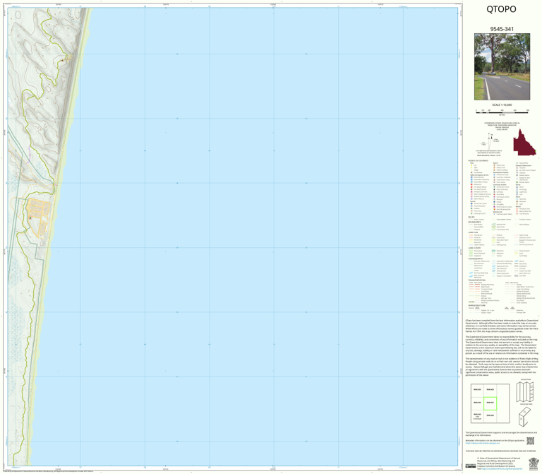 Teewah (9545-341) Map by Department of Natural Resources and Mines ...