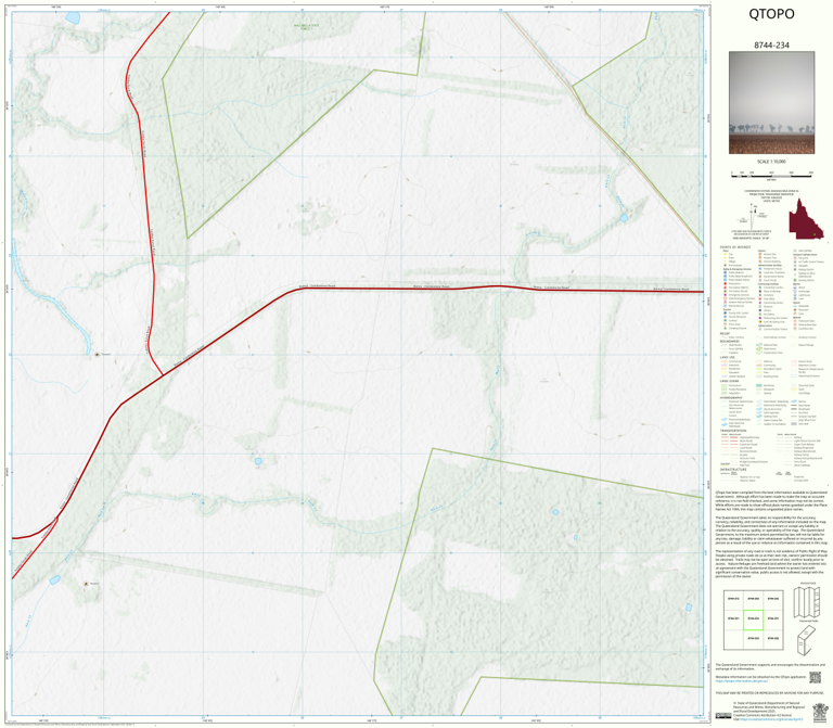 Tinowon (8744-234) Map by Department of Natural Resources and Mines ...