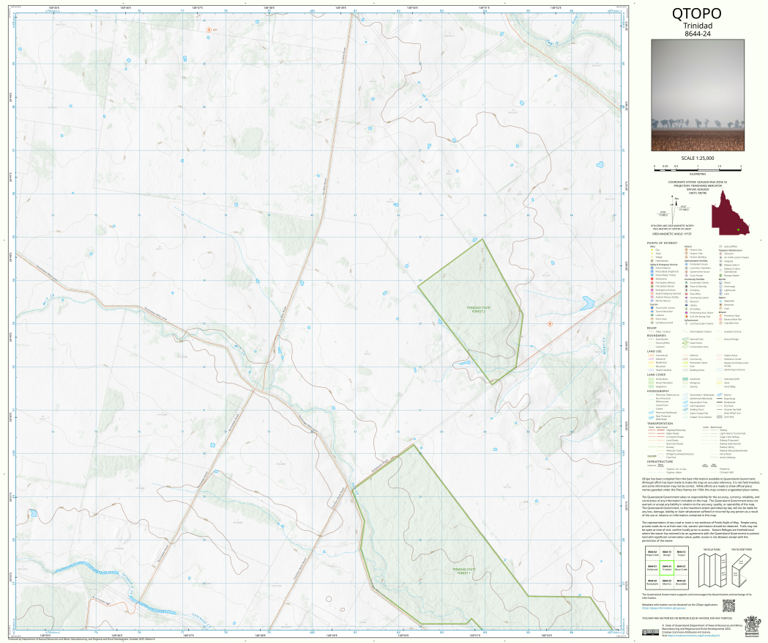 Trinidad (8644-24) Map by Department of Natural Resources and Mines ...