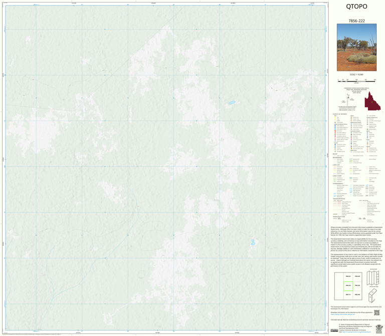 Warreah (7856-222) Map by Department of Natural Resources and Mines ...