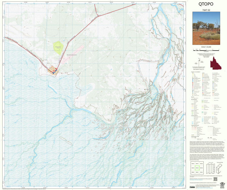 Windorah (7447-32) Map by Department of Natural Resources and Mines ...