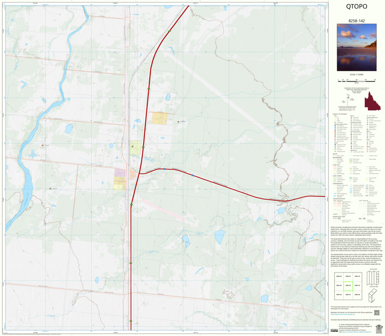 Woodstock (8258-142) Map by Department of Natural Resources and Mines ...