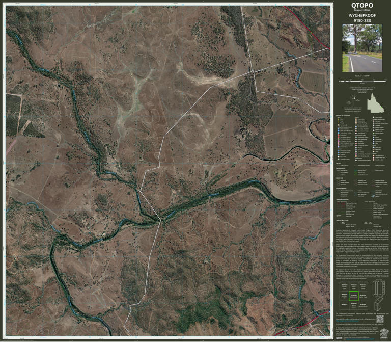 WYCHEPROOF (9150-333i) Map by Department of Natural Resources and Mines ...