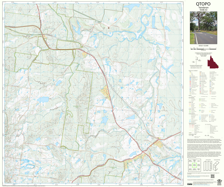 Yandaran (9348-43) Map by Department of Natural Resources and Mines ...