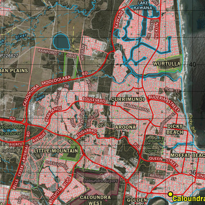 Department of Resources Caloundra (9544i) digital map