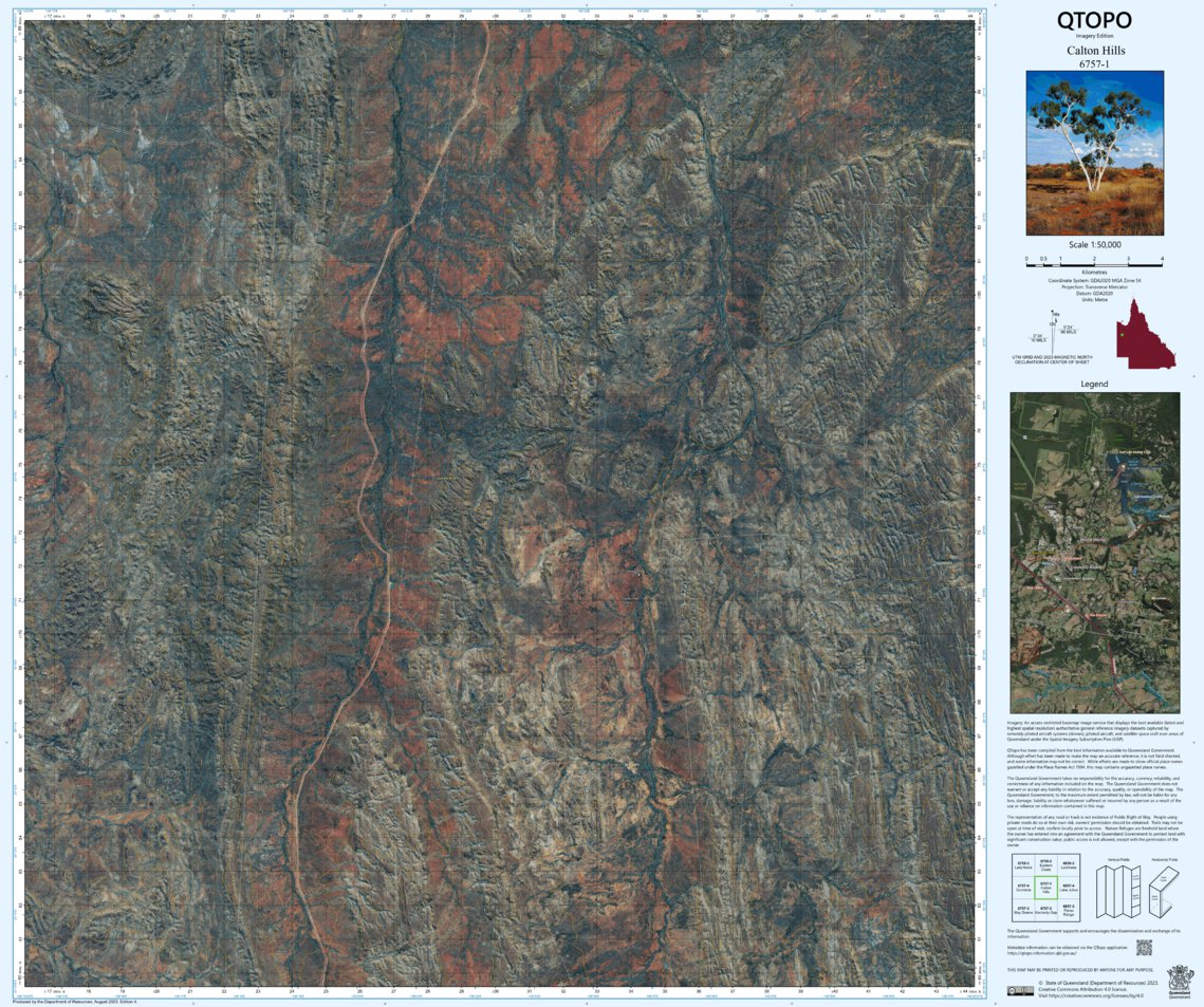 Calton Hills (6757-1i) Map by Department of Resources | Avenza Maps