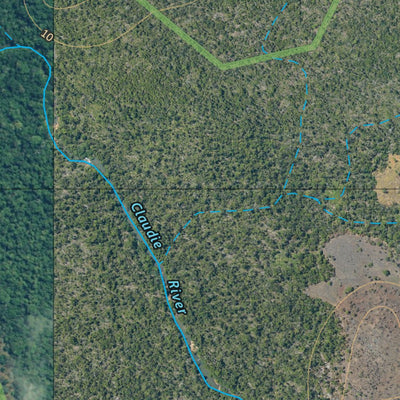 Department of Resources Claudie River (7572-244i) digital map