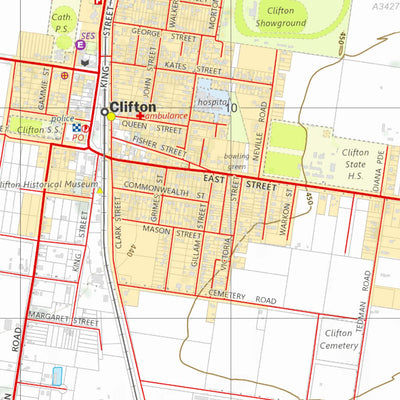 Department of Resources Clifton (9242-22) digital map