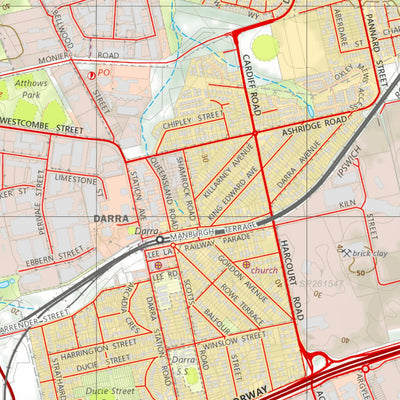 Department of Resources Darra (9442-11) digital map