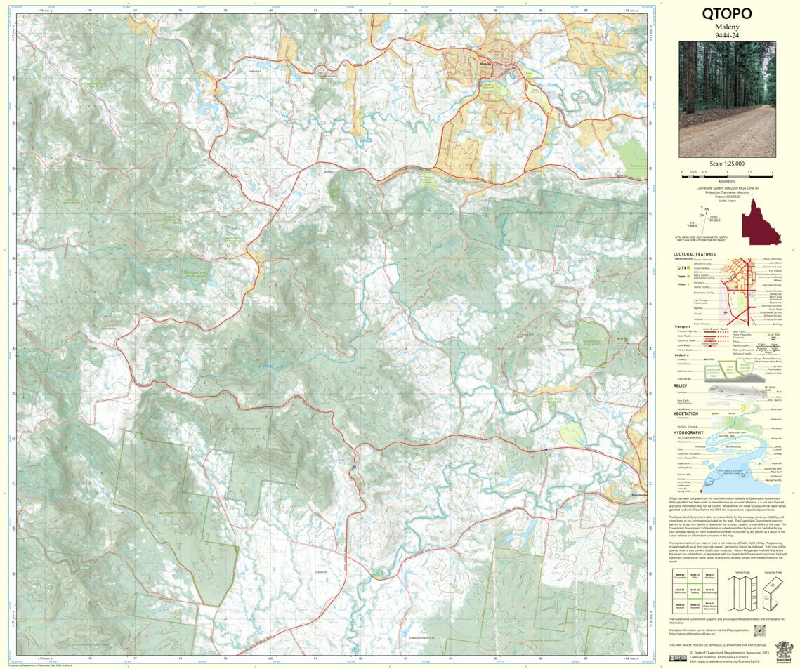 Maleny (9444-24) Map by Department of Resources | Avenza Maps