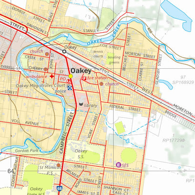 Department of Resources Oakey (9243-32) digital map