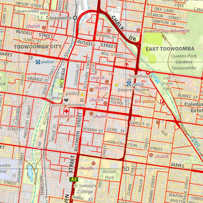Department of Resources Toowoomba (9242-11) digital map