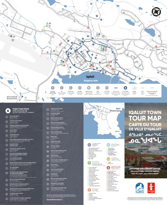 Iqaluit Town Tour Map by Destination Nunavut | Avenza Maps