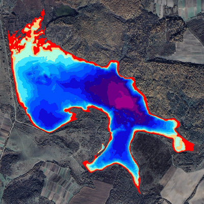 Навігація Рибалки Віжомля озеро. Карта глибин digital map