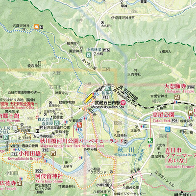 あきる野市　観光まちづくり推進課 秋川渓谷総合マップ digital map