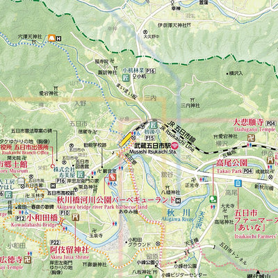 あきる野市　観光まちづくり推進課 秋川渓谷総合マップ digital map