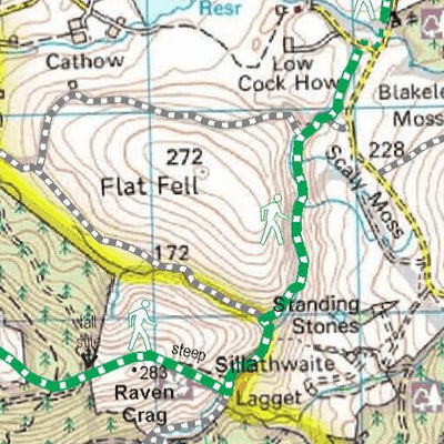Discovery Walking Guides Ltd Coast 2 Coast Challenge Map 1 St Bees to Black Sail Hut digital map