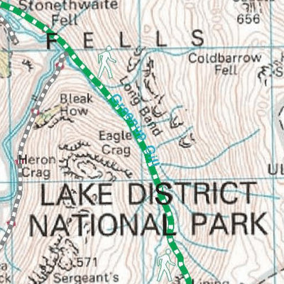Discovery Walking Guides Ltd Coast 2 Coast Challenge Map 2 Black Sail Hut to Patterdale digital map