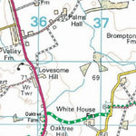 Discovery Walking Guides Ltd Coast 2 Coast Challenge Map 7 Bolton on Swale to Ingleby Cross digital map