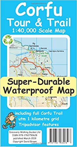 Discovery Walking Guides Ltd Corfu Tour & Trail Map North sheet digital map