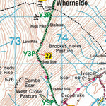 Discovery Walking Guides Ltd Yorkshire 3 Peaks Challenge Map digital map