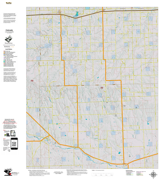 Land Ownership Map for CO Unit 115 by Divas de la Caza | Avenza Maps