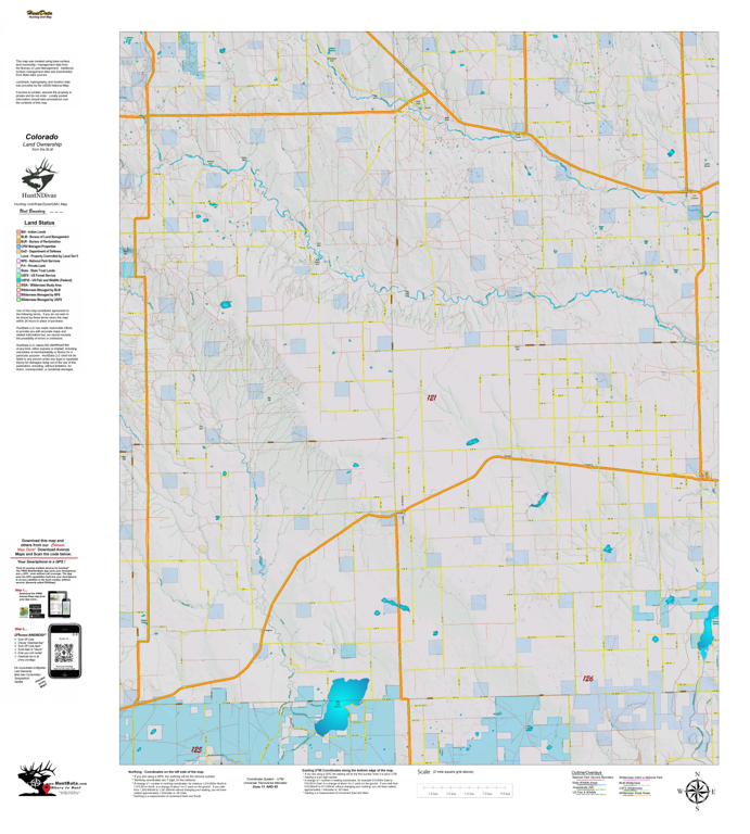 Land Ownership Map for CO Unit 121 by Divas de la Caza | Avenza Maps