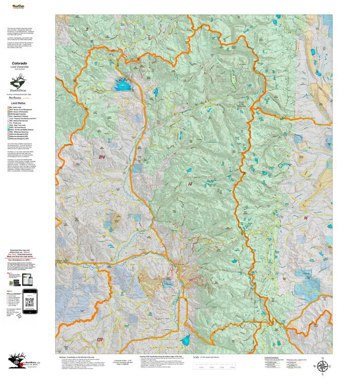 Land Ownership Map for CO Unit 14 by Divas de la Caza | Avenza Maps