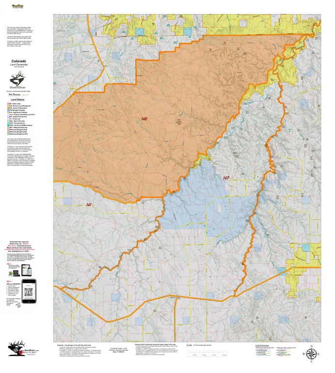 Land Ownership Map for CO Unit 147 by Divas de la Caza | Avenza Maps