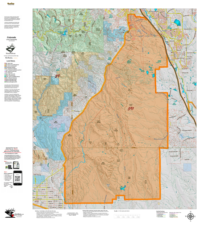 Land Ownership Map for CO Unit 591 by Divas de la Caza | Avenza Maps