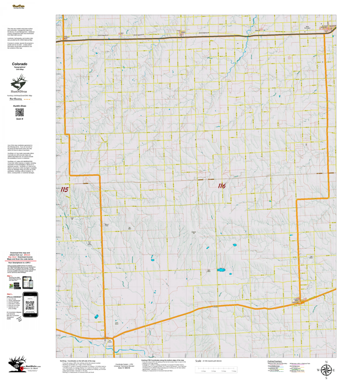 Topographical Map for CO Unit 116 by Divas de la Caza | Avenza Maps