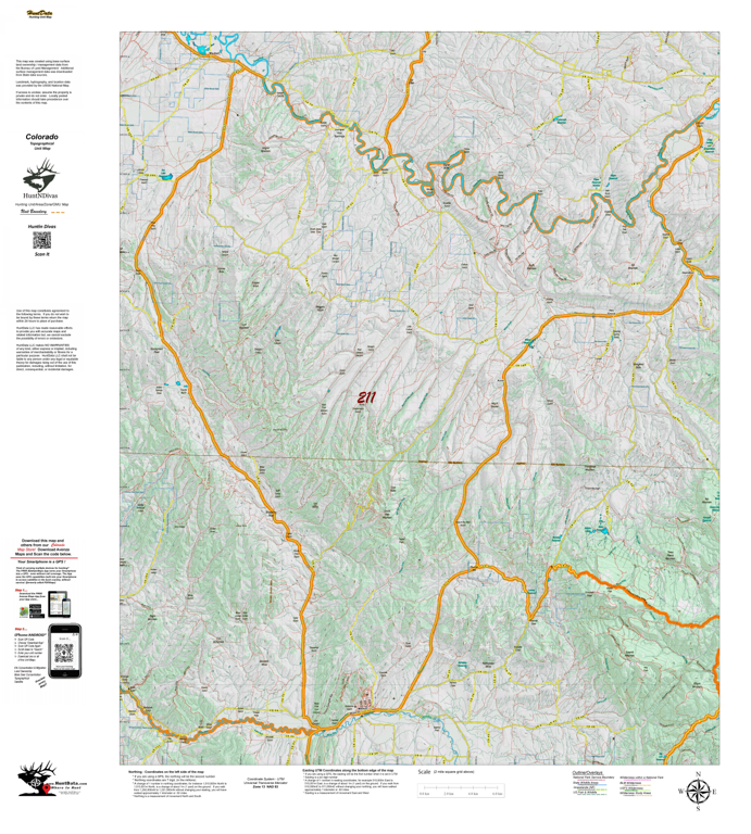 Topographical Map for CO Unit 211 by Divas de la Caza | Avenza Maps