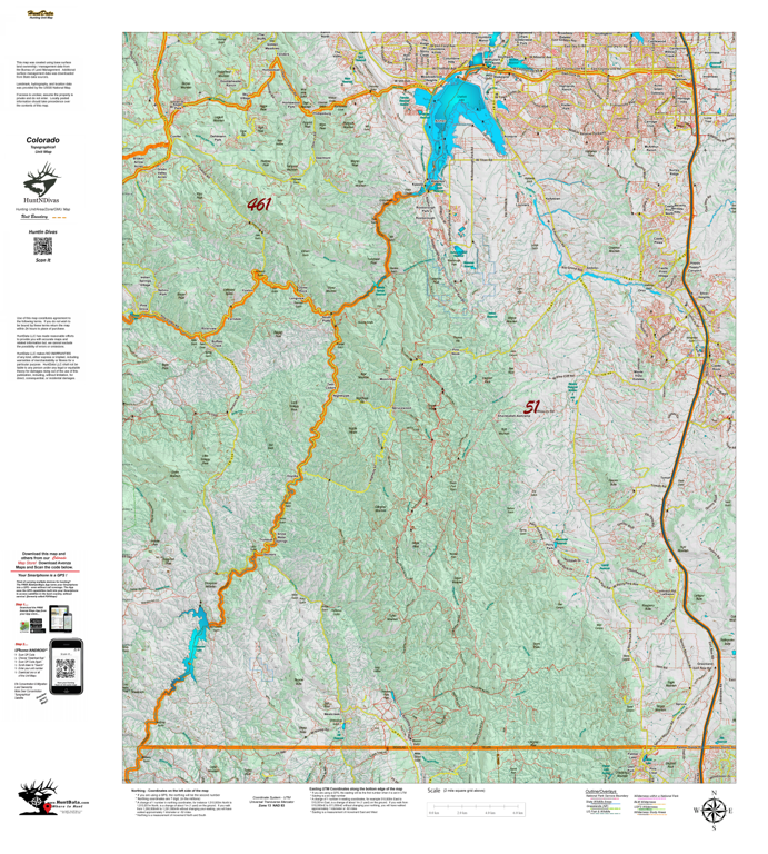 Topographical Map for CO Unit 51 by Divas de la Caza | Avenza Maps