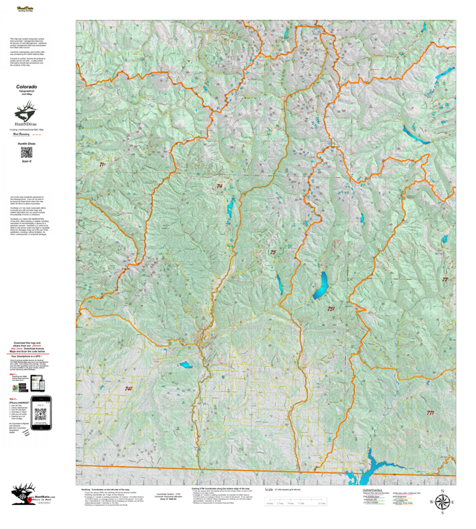 Topographical Map for CO Unit 75 by Divas de la Caza | Avenza Maps