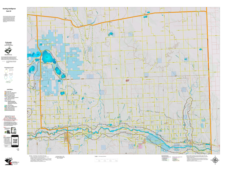 Turkey Concentrations for CO Unit 127 Map by Divas de la Caza | Avenza Maps