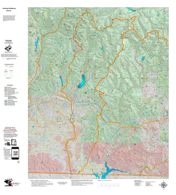 Turkey Concentrations for CO Unit 751 Map by Divas de la Caza | Avenza Maps